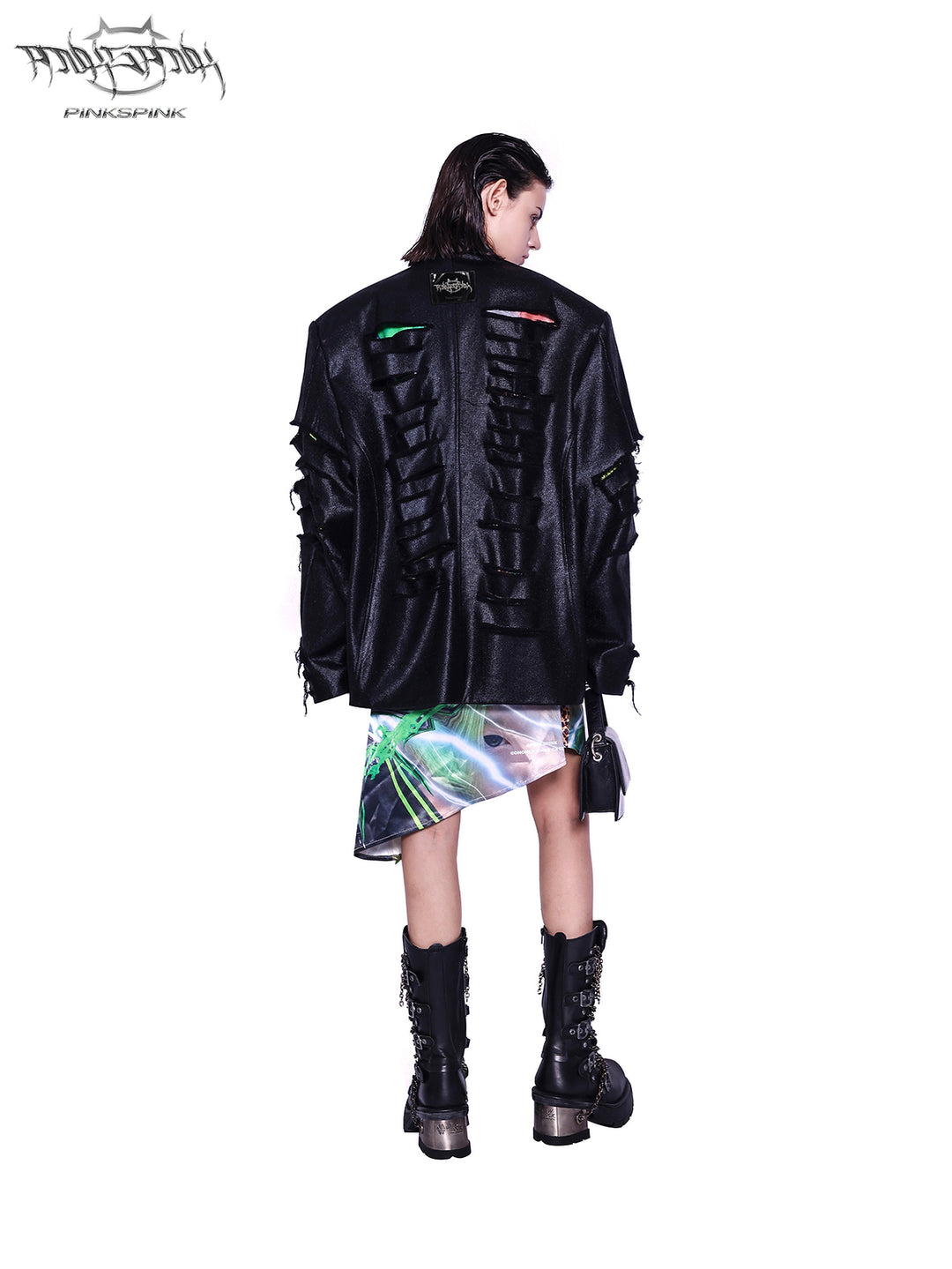 Y2K DESTROYED UNISEX SUIT JACKET