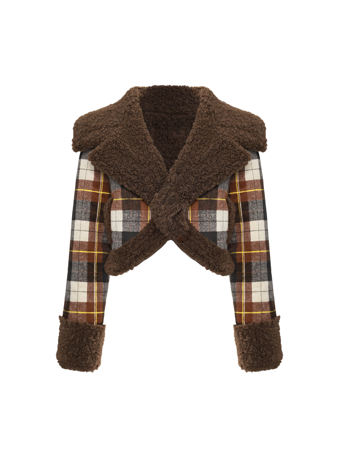 AFTERNOON MONICA plaid fur coat - Dragon Star