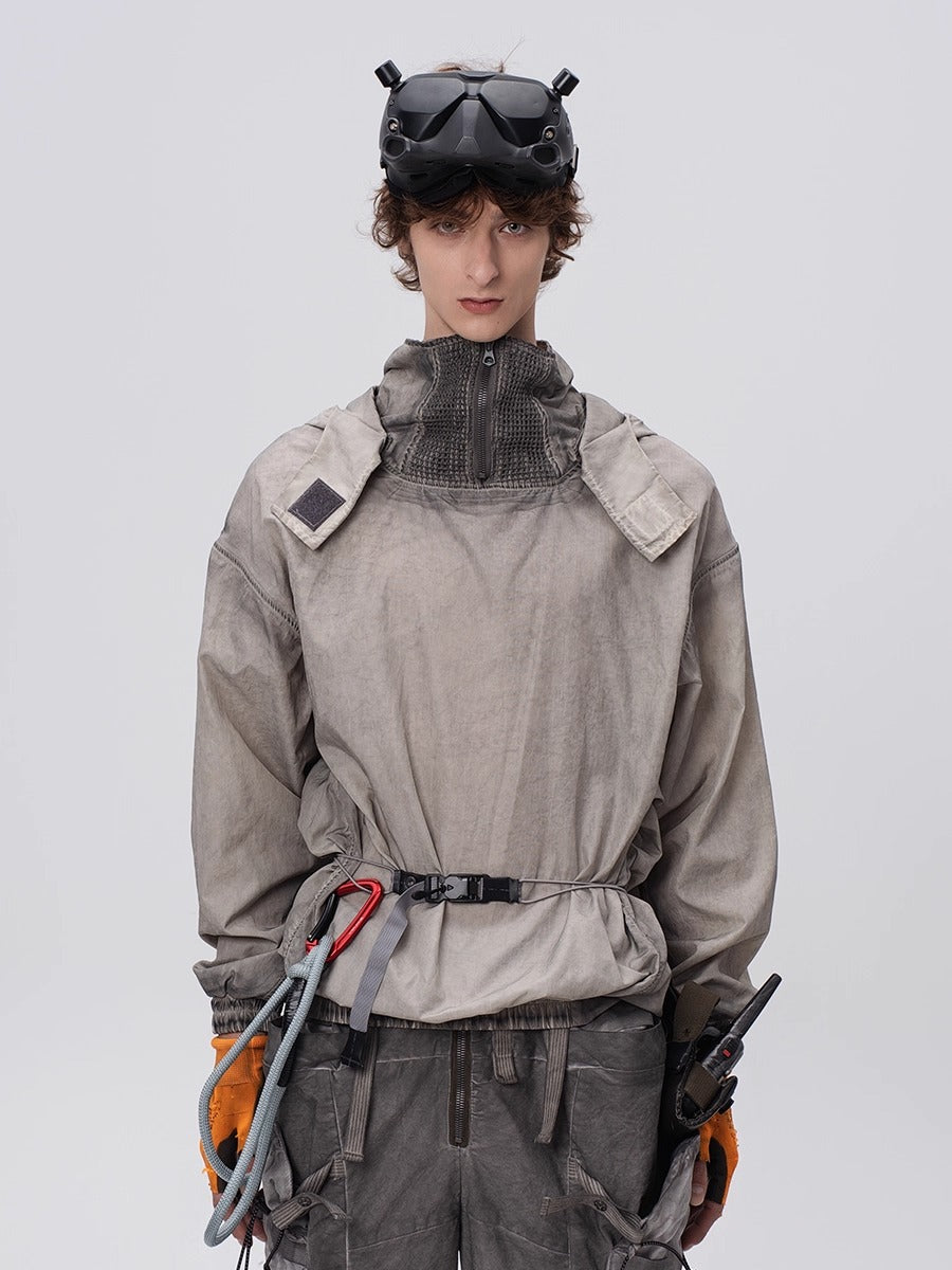 PIONEER dirty mesh heat dissipation function sweatshirt