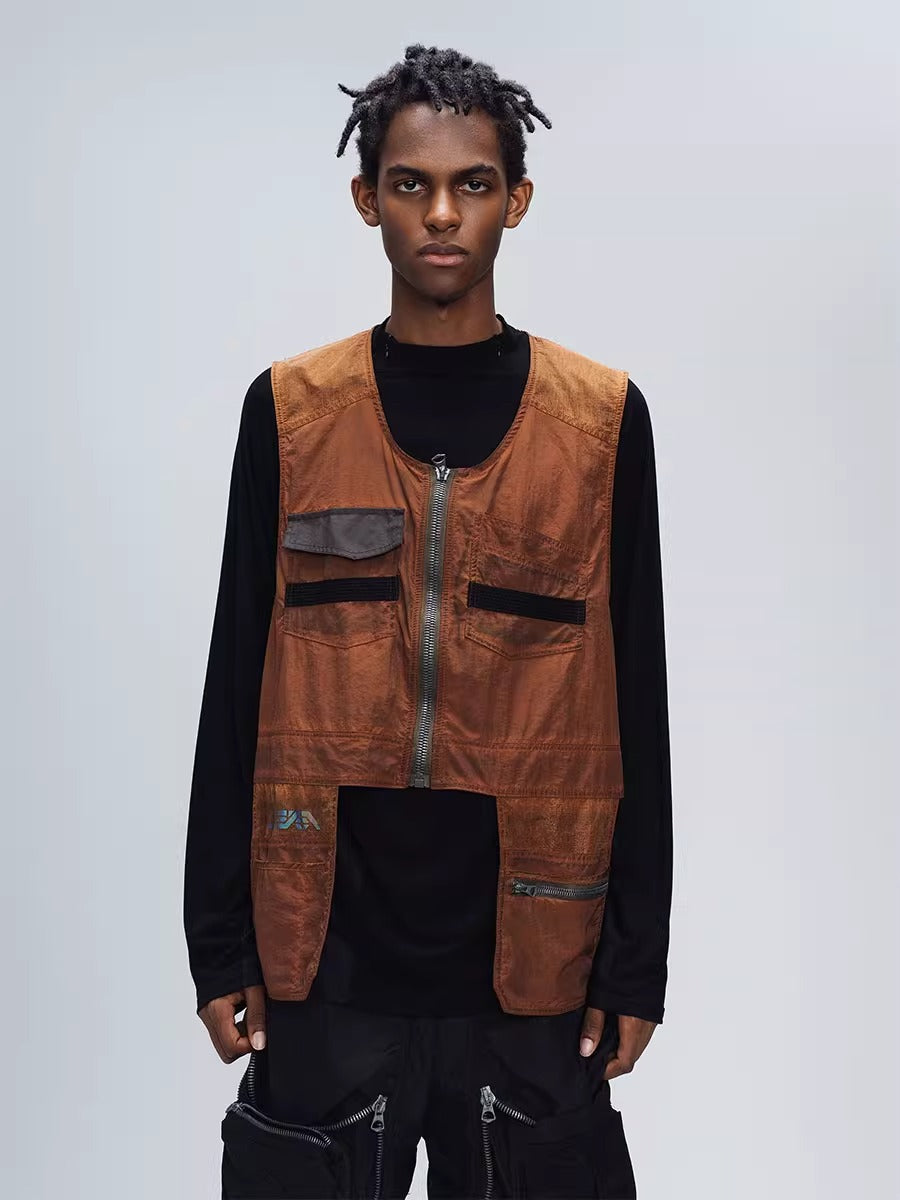 PIONEER multi-pocket splicing metal functional vest