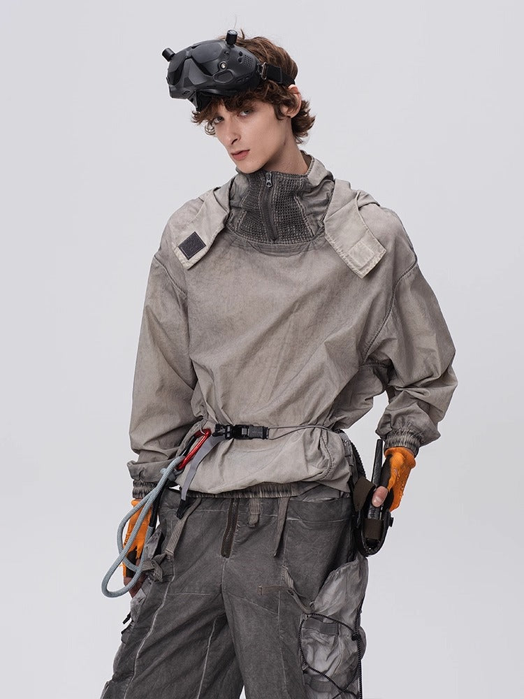 PIONEER dirty mesh heat dissipation function sweatshirt