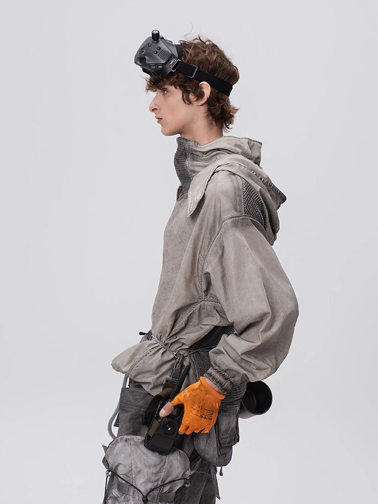 PIONEER dirty mesh heat dissipation function sweatshirt