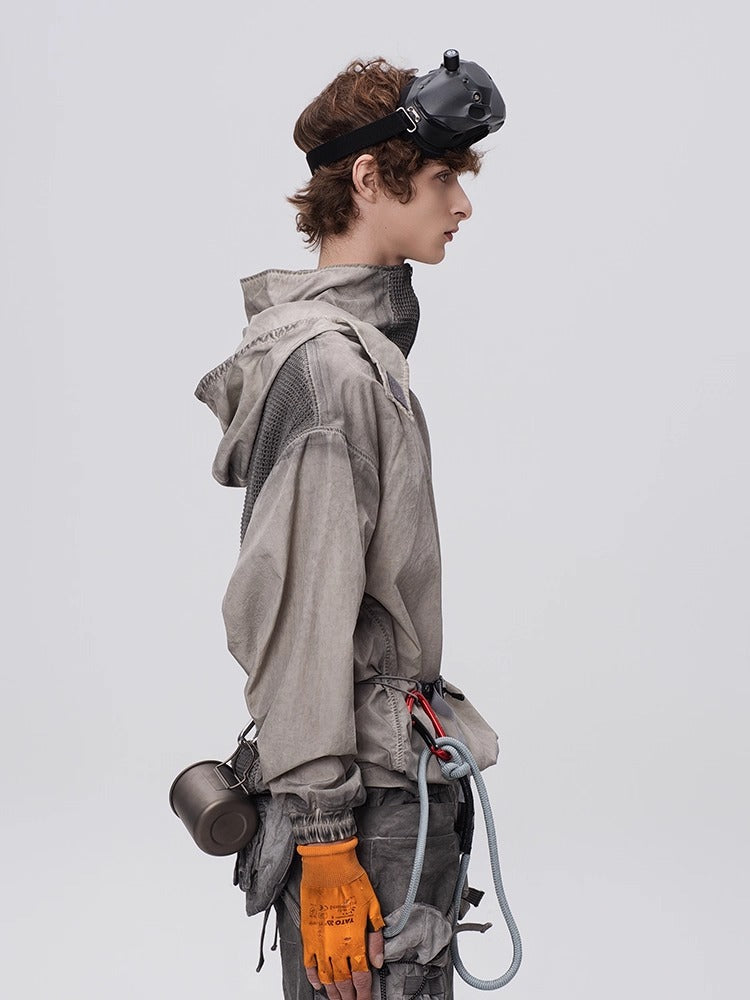 PIONEER dirty mesh heat dissipation function sweatshirt