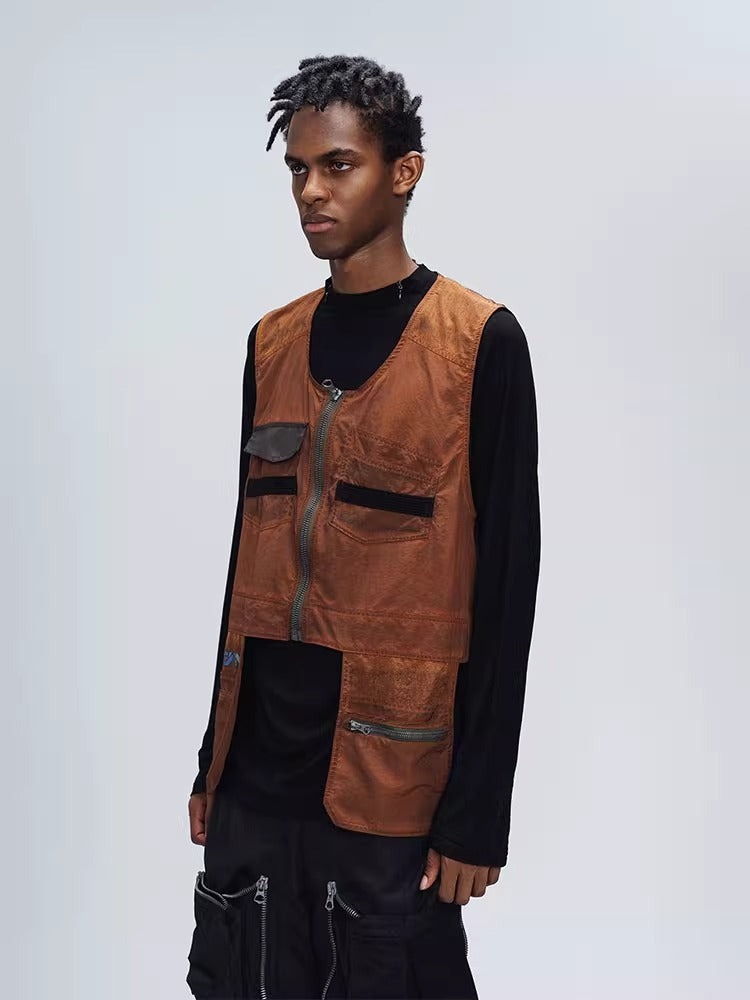 PIONEER multi-pocket splicing metal functional vest