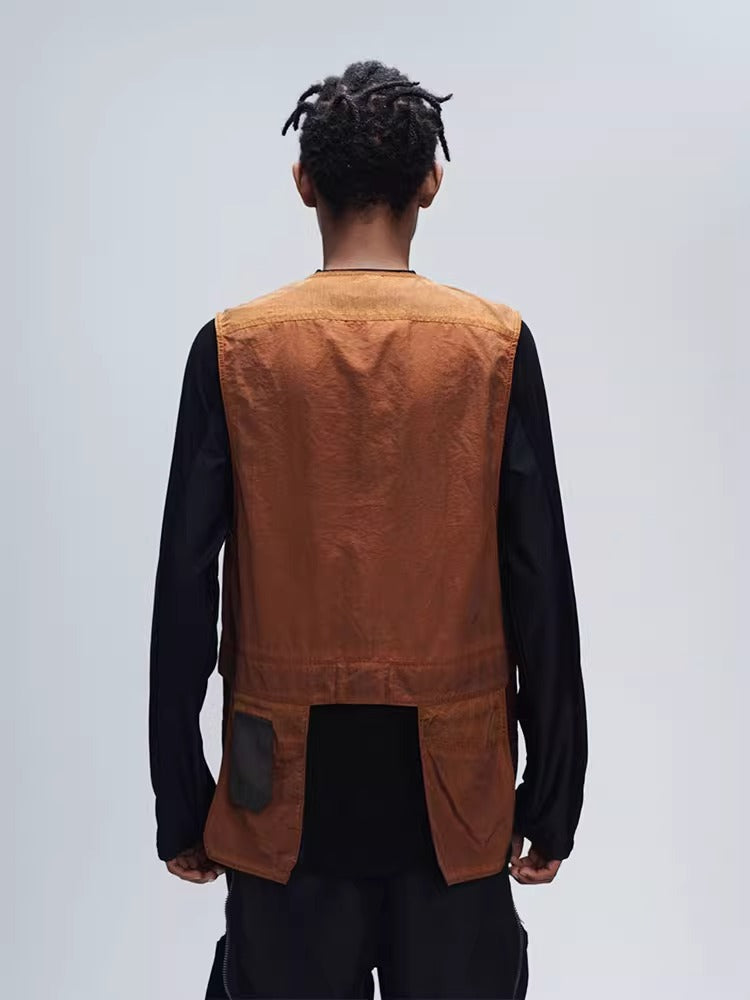 PIONEER multi-pocket splicing metal functional vest