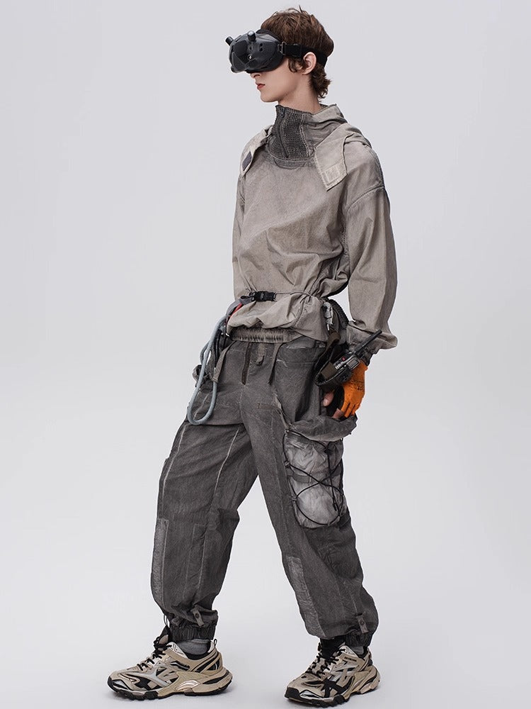 PIONEER dirty mesh heat dissipation function sweatshirt