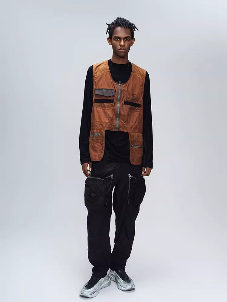 PIONEER multi-pocket splicing metal functional vest