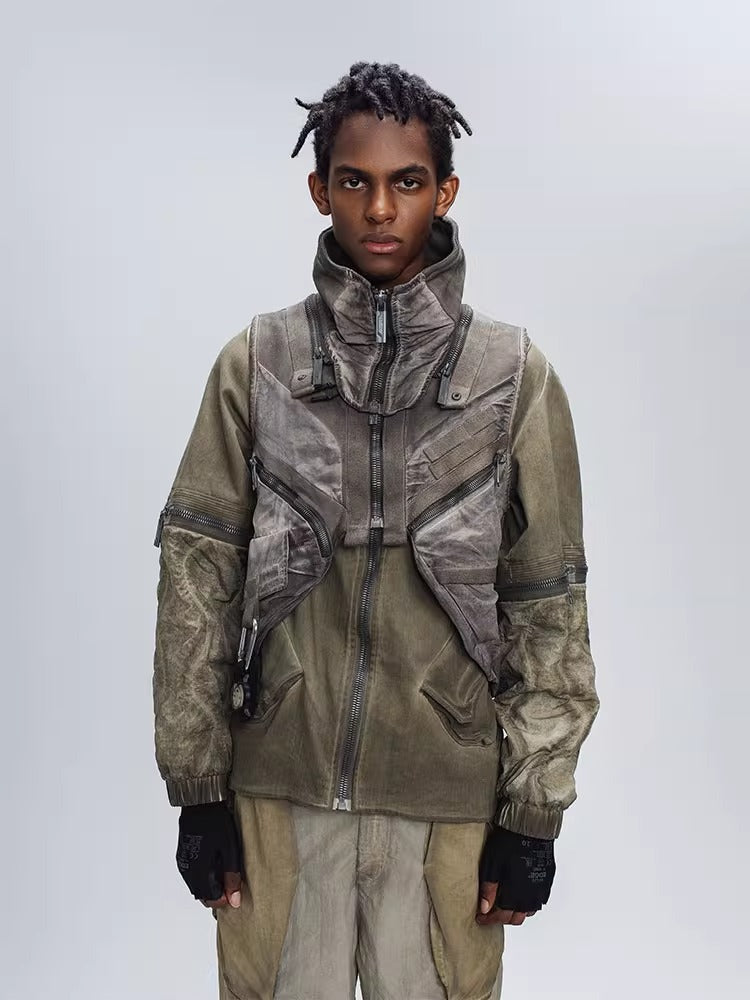 ENGINEER DIRT DYE functional hooded vest