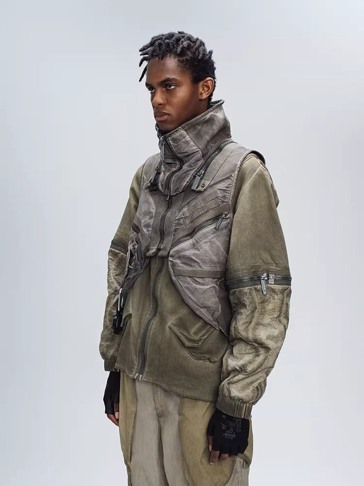 ENGINEER DIRT DYE functional hooded vest