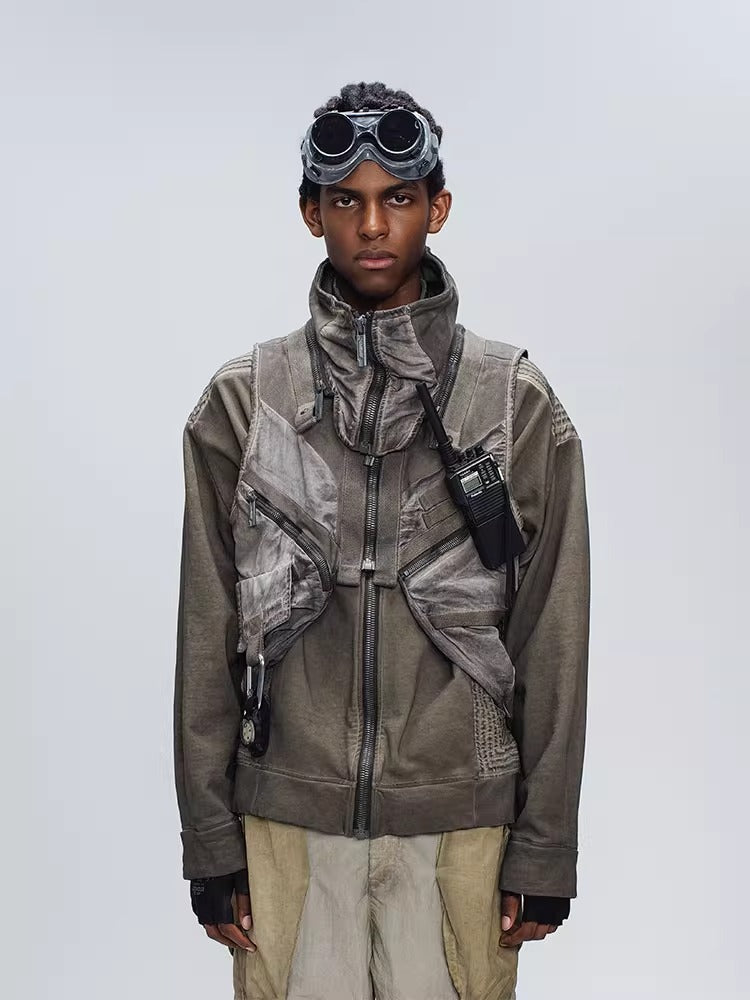 ENGINEER DIRT DYE functional hooded vest