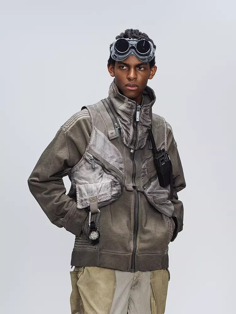 ENGINEER DIRT DYE functional hooded vest