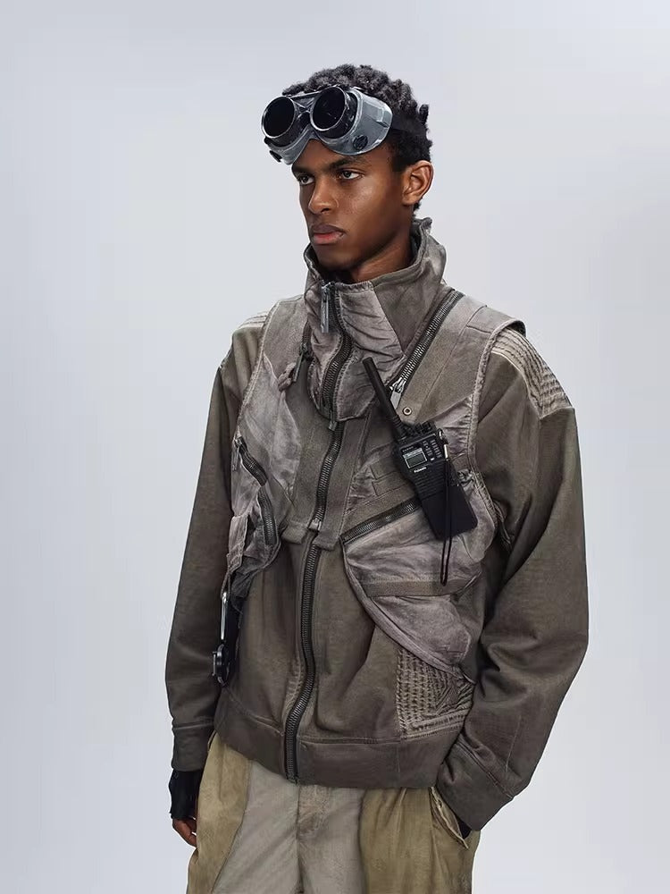 ENGINEER DIRT DYE functional hooded vest