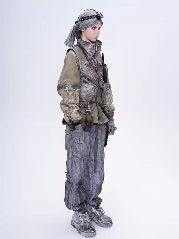 ENGINEER DIRT DYE functional hooded vest