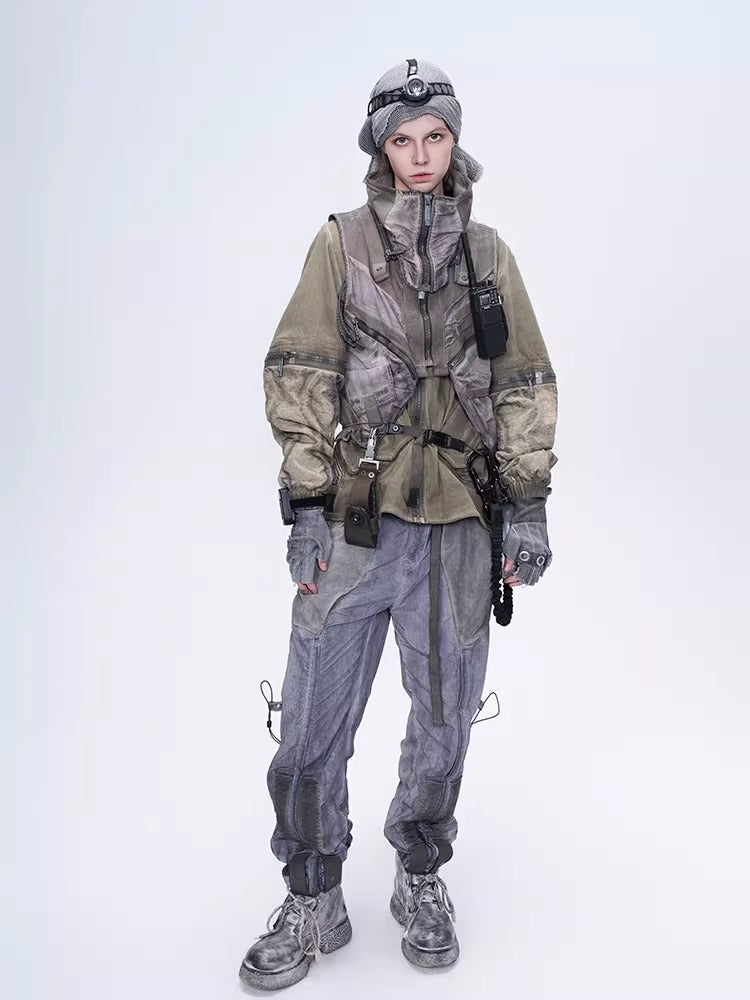 ENGINEER DIRT DYE functional hooded vest