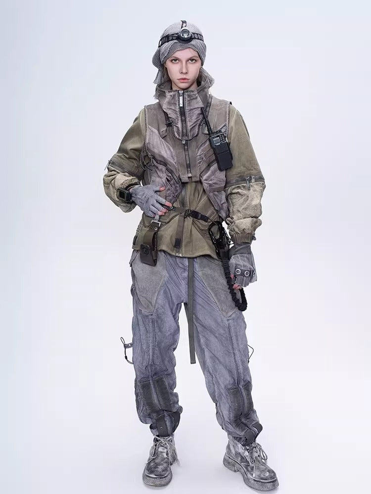 ENGINEER DIRT DYE functional hooded vest