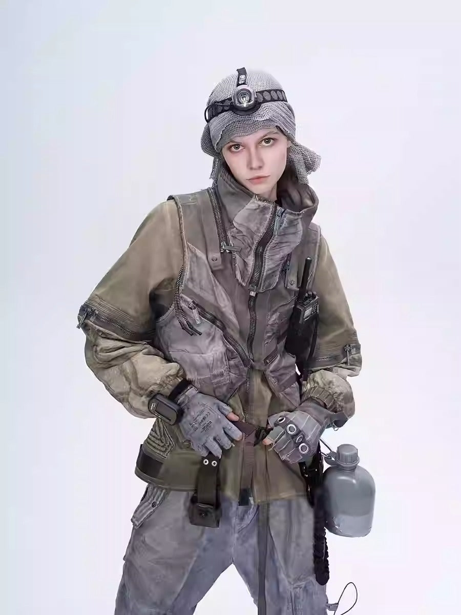 ENGINEER DIRT DYE functional hooded vest