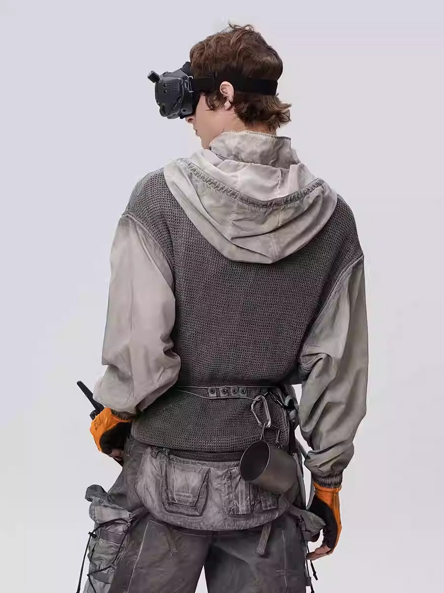 PIONEER dirty mesh heat dissipation function sweatshirt