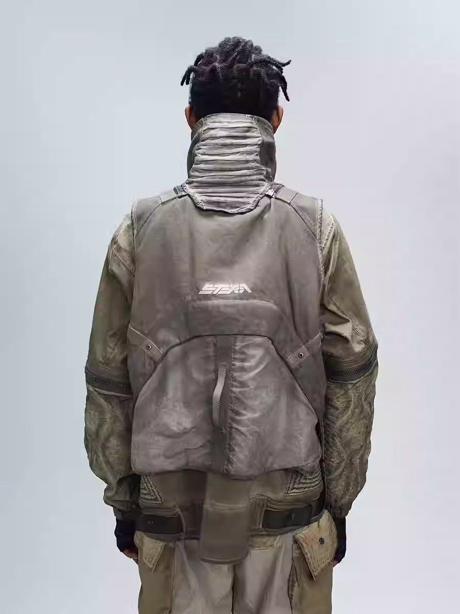 ENGINEER DIRT DYE functional hooded vest