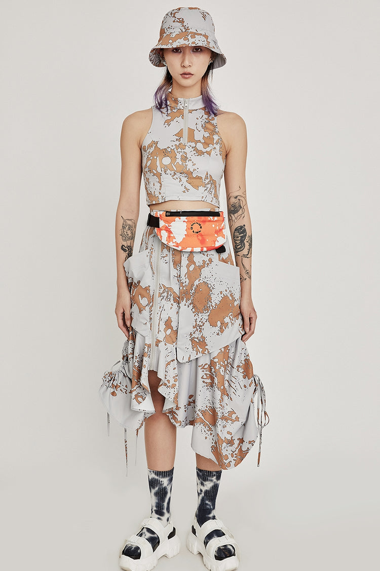 DIGICAMO zip-up vest - Dragon Star