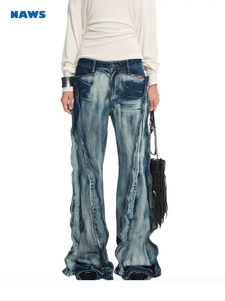 NAWS +5CM VOLCANO straight-leg jeans — view 1