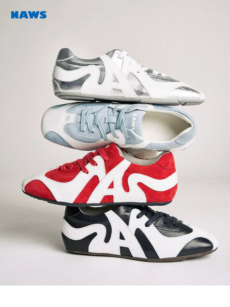 NAWS N TRAINER leather low-top sneakers — view 1