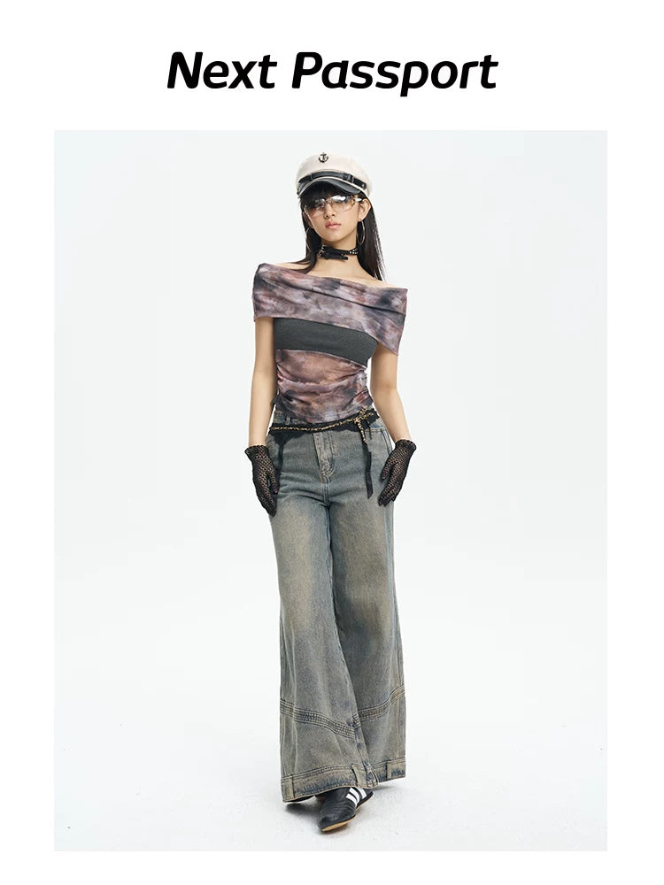 NEXT PASSPORT reversible mesh off-shoulder top, photo 1