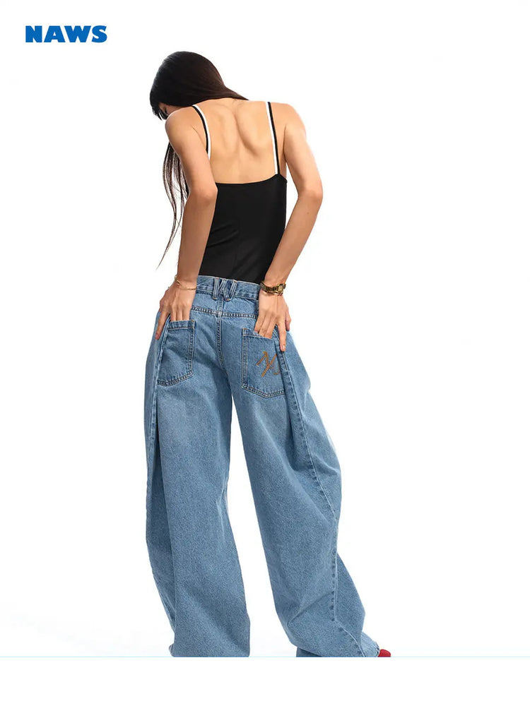 NAWS CERAMIC reversed-pocket sack jeans — view 1