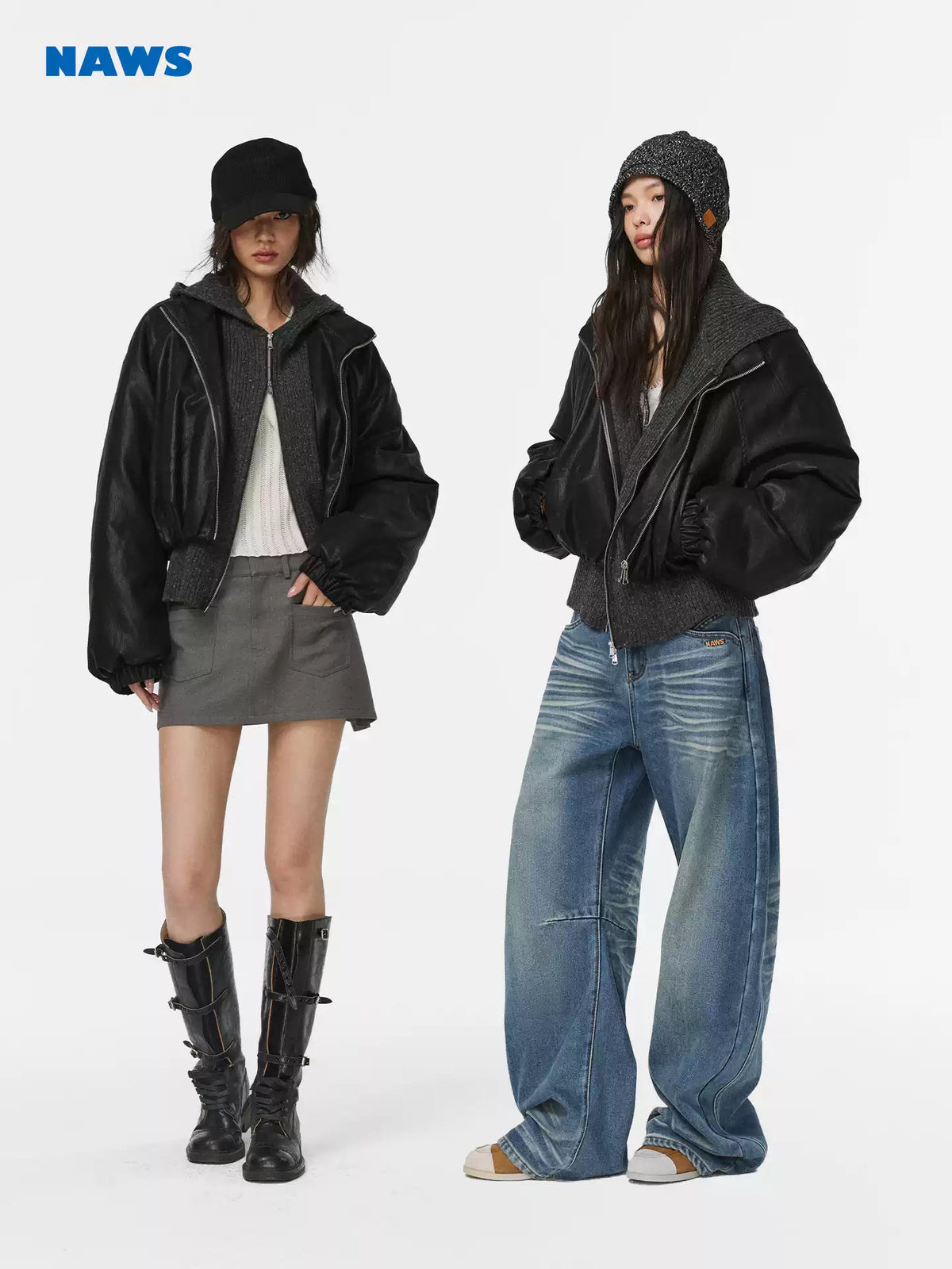 NAWS POLAR NIGHT layered hooded padded jacket — view 2
