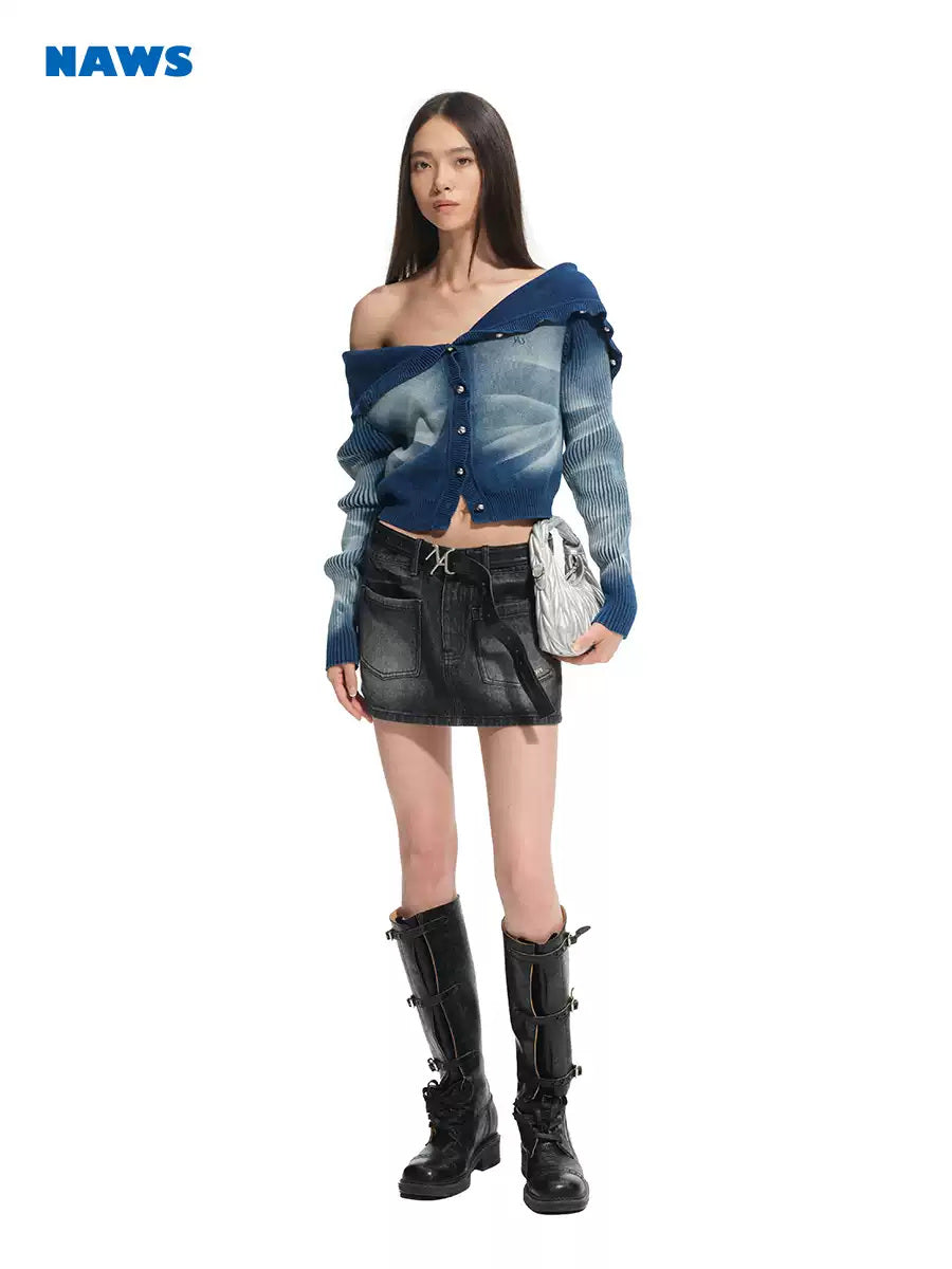 NAWS VOLCANO convertible-button knit cardigan — view 2