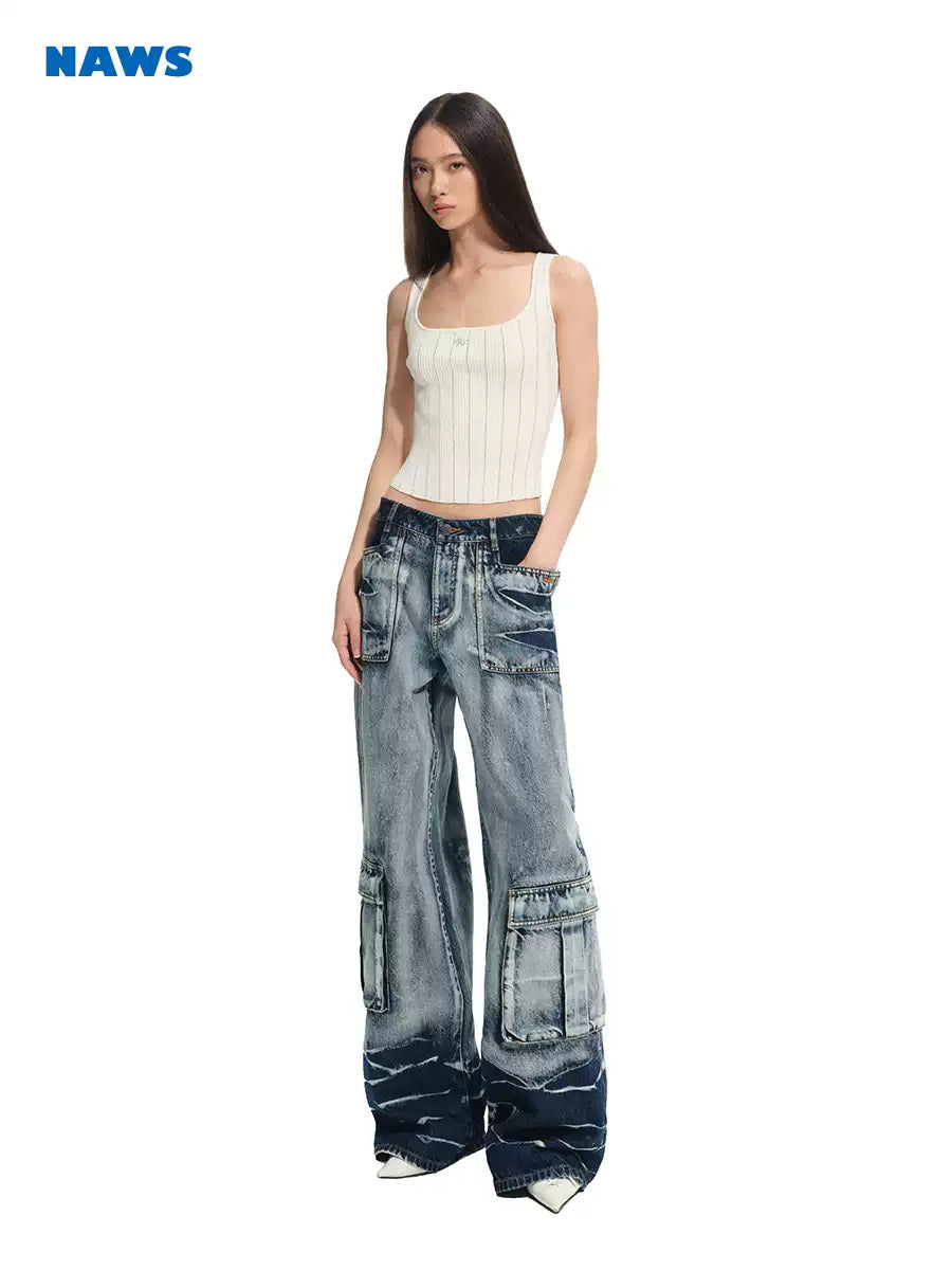 NAWS VOLCANO wide-leg cargo jeans — view 2