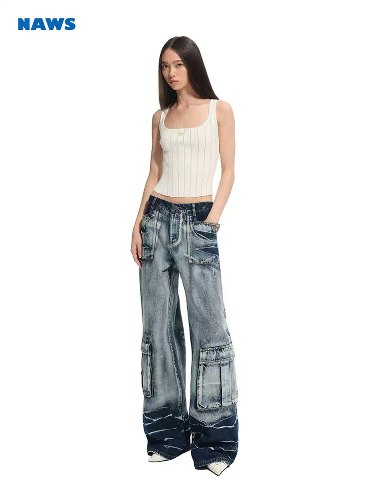 NAWS VOLCANO wide-leg cargo jeans — view 2