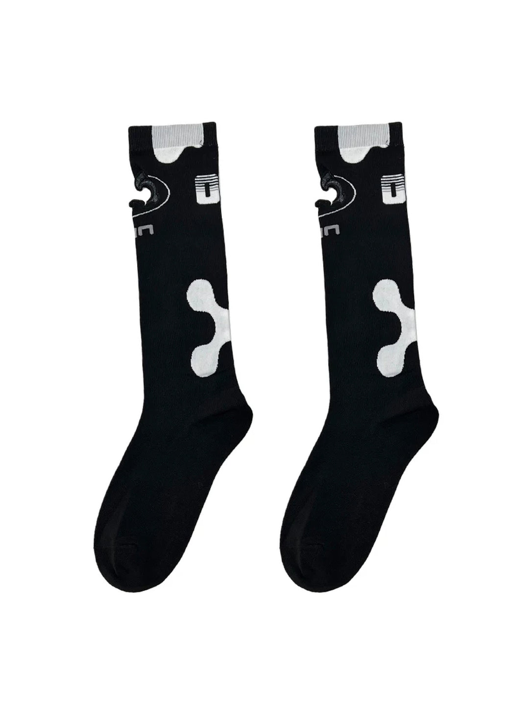 NEXT PASSPORT openwork athletic knee-high socks in the black color