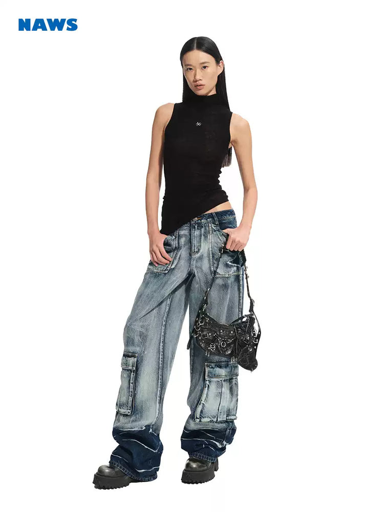 NAWS VOLCANO wide-leg cargo jeans — view 3