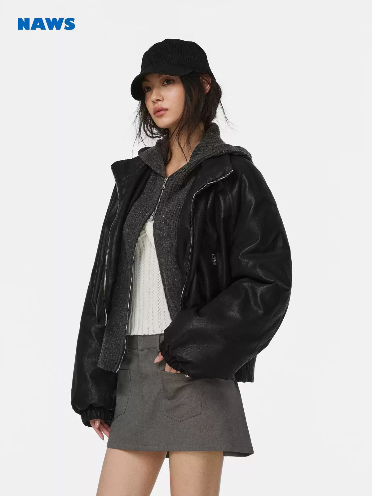 NAWS POLAR NIGHT layered hooded padded jacket — view 3