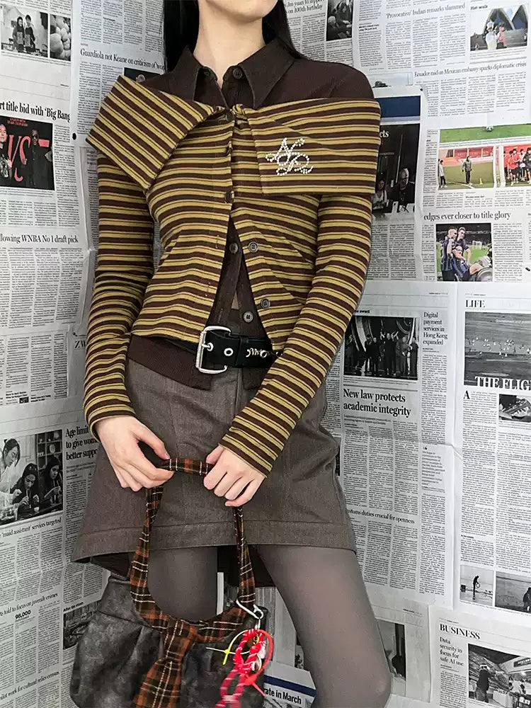 NEXT PASSPORT gray asymmetric cotton mini skirt — alternate editorial styling view.