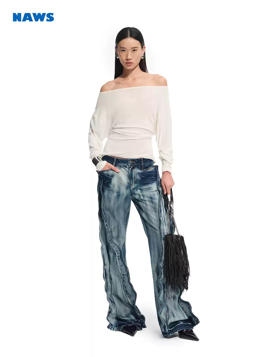 NAWS +5CM VOLCANO straight-leg jeans — view 4