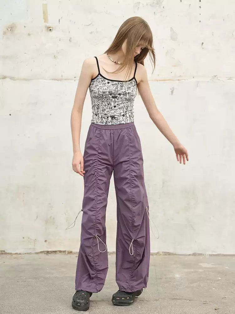 NEXT PASSPORT graffiti-print camisole top in black white