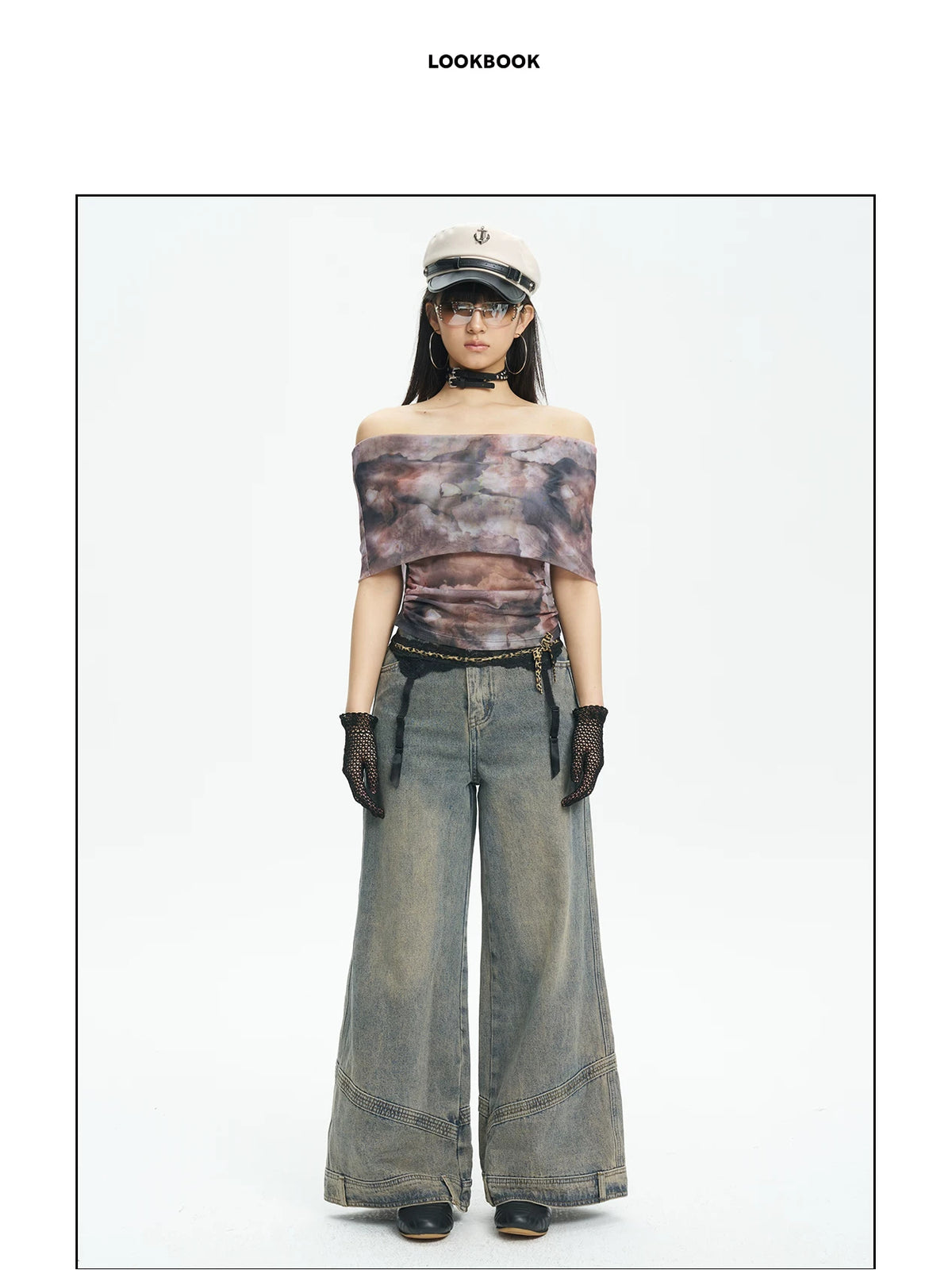 NEXT PASSPORT reversible mesh off-shoulder top, photo 5
