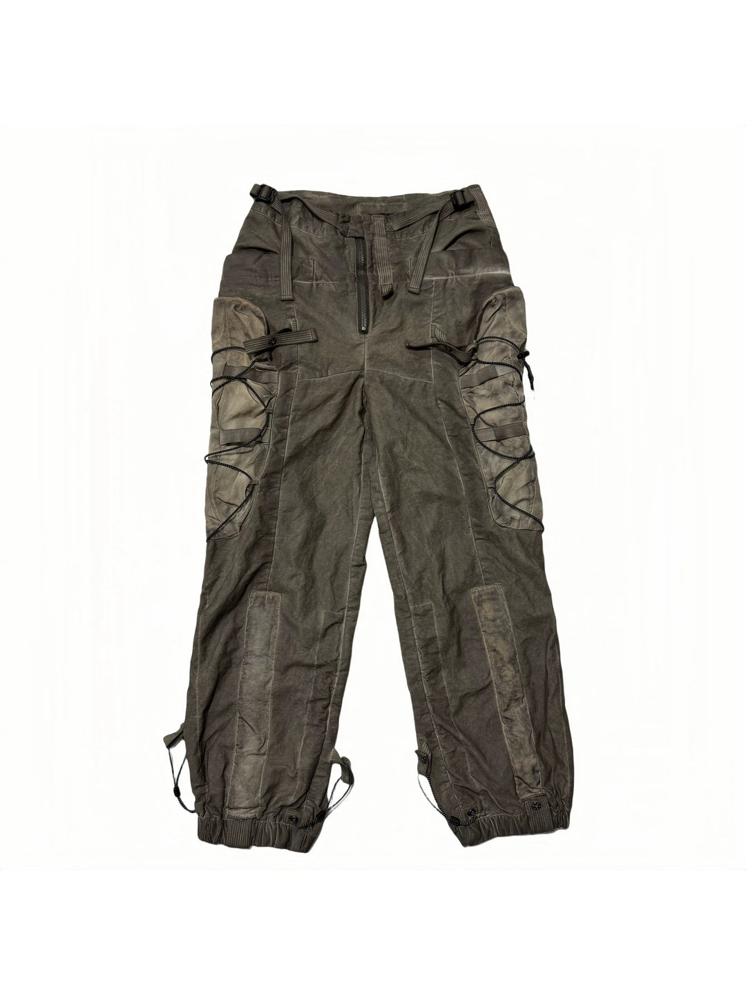 PIONEER cargo pants in Gravel Brown, isolated front view on white