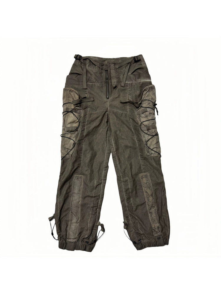 PIONEER cargo pants in Gravel Brown, isolated front view on white