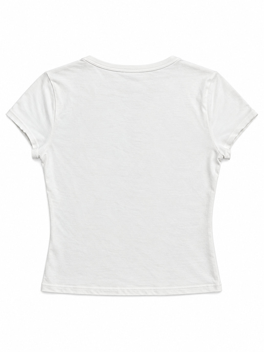 Back flat lay of the Alien Butterfly Fairy tee showing its plain white back.
