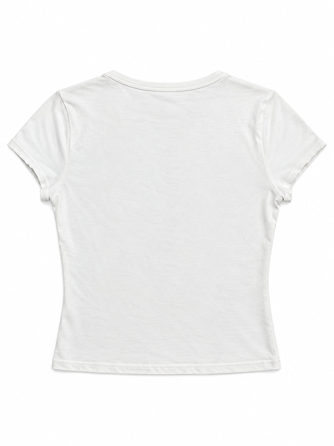 Back flat lay of the Alien Butterfly Fairy tee showing its plain white back.