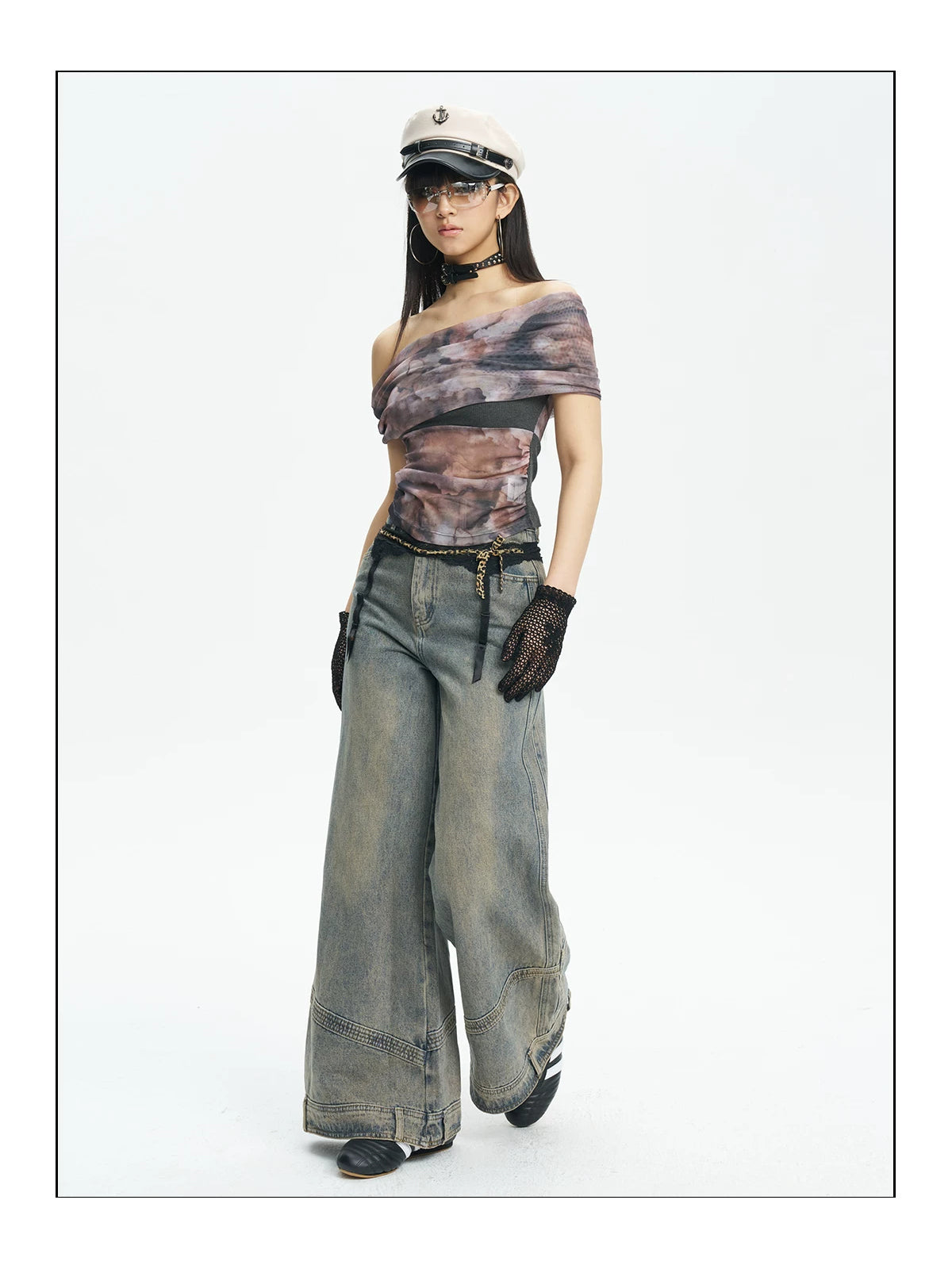 NEXT PASSPORT reversible mesh off-shoulder top, photo 6