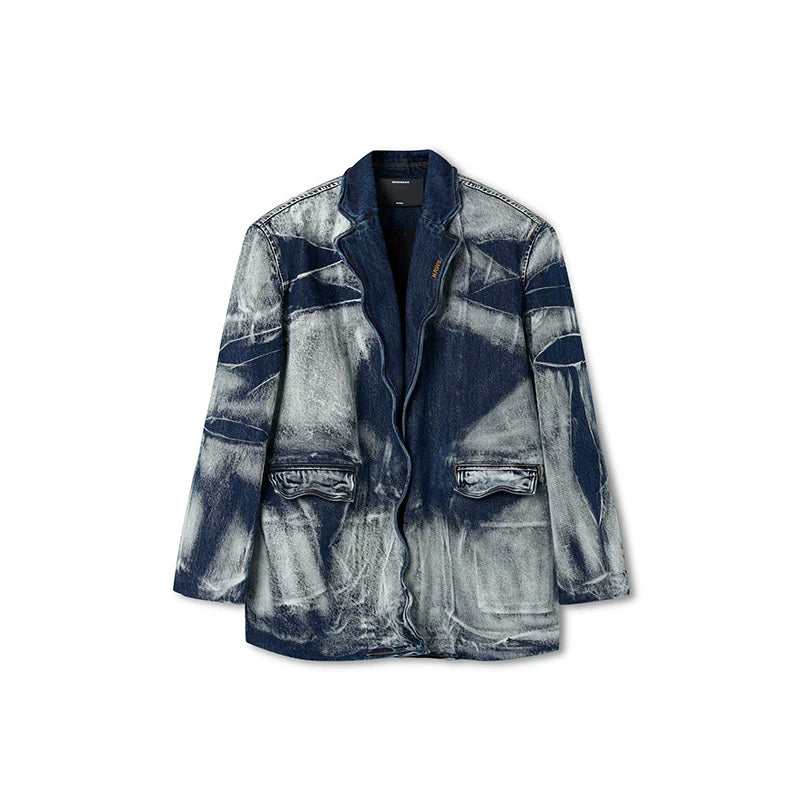 NAWS VOLCANO oversized washed denim blazer — view 6