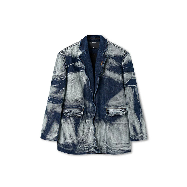 NAWS VOLCANO oversized washed denim blazer — view 6