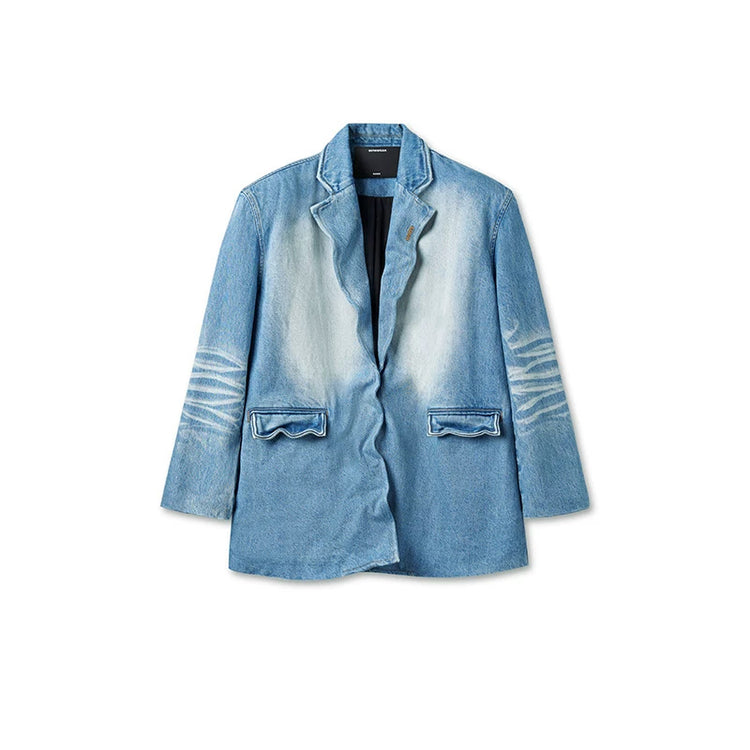 NAWS VOLCANO oversized washed denim blazer — view 7