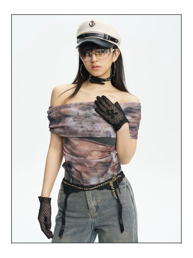 NEXT PASSPORT reversible mesh off-shoulder top, photo 8