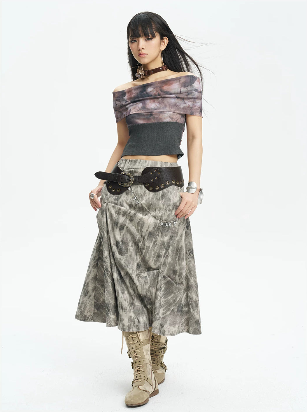 NEXT PASSPORT reversible mesh off-shoulder top, photo 9