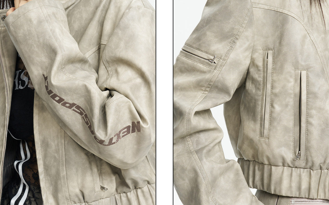 NEXT PASSPORT light-gray tie-dye jacket and pleated mini skirt matching set, photo 10