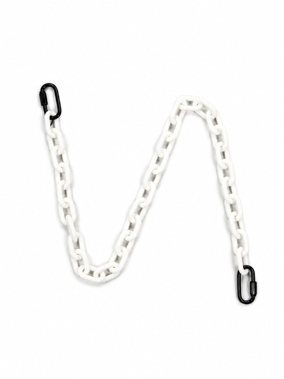 COLLATERAL — trouser chain white with black metal hardware
